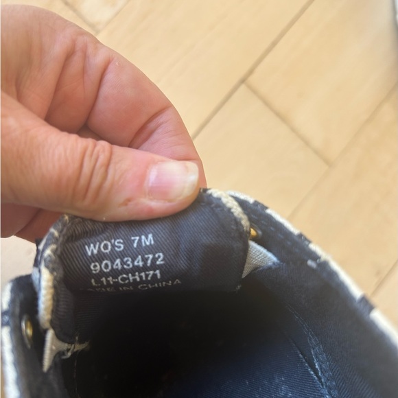 Women’s Milly for Sperry Top Sider Shoes - Navy Blue Link Pattern - Picture 9 of 12